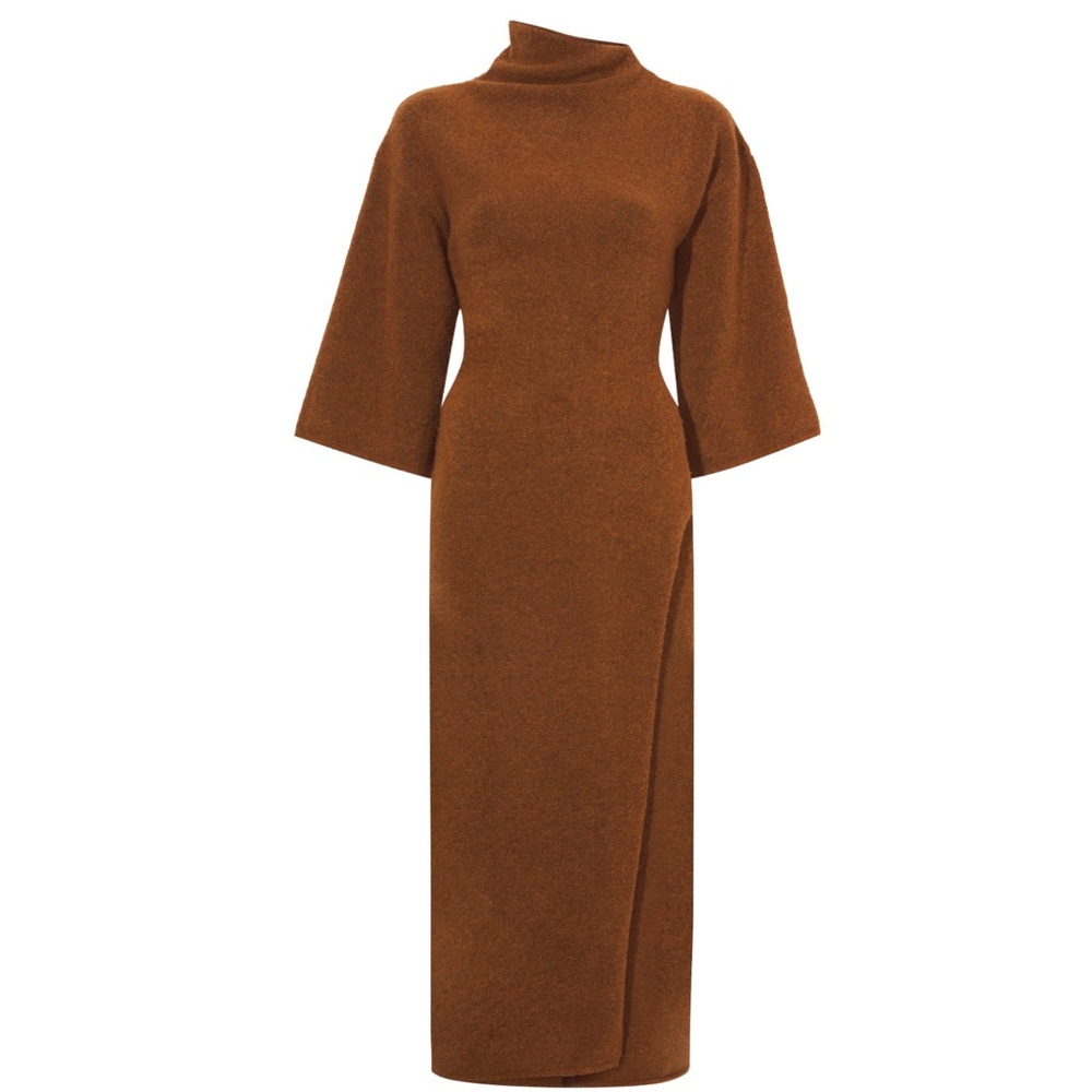 Proenza Schouler Turtleneck Wool-Blend Midi Dress Sz L NWT